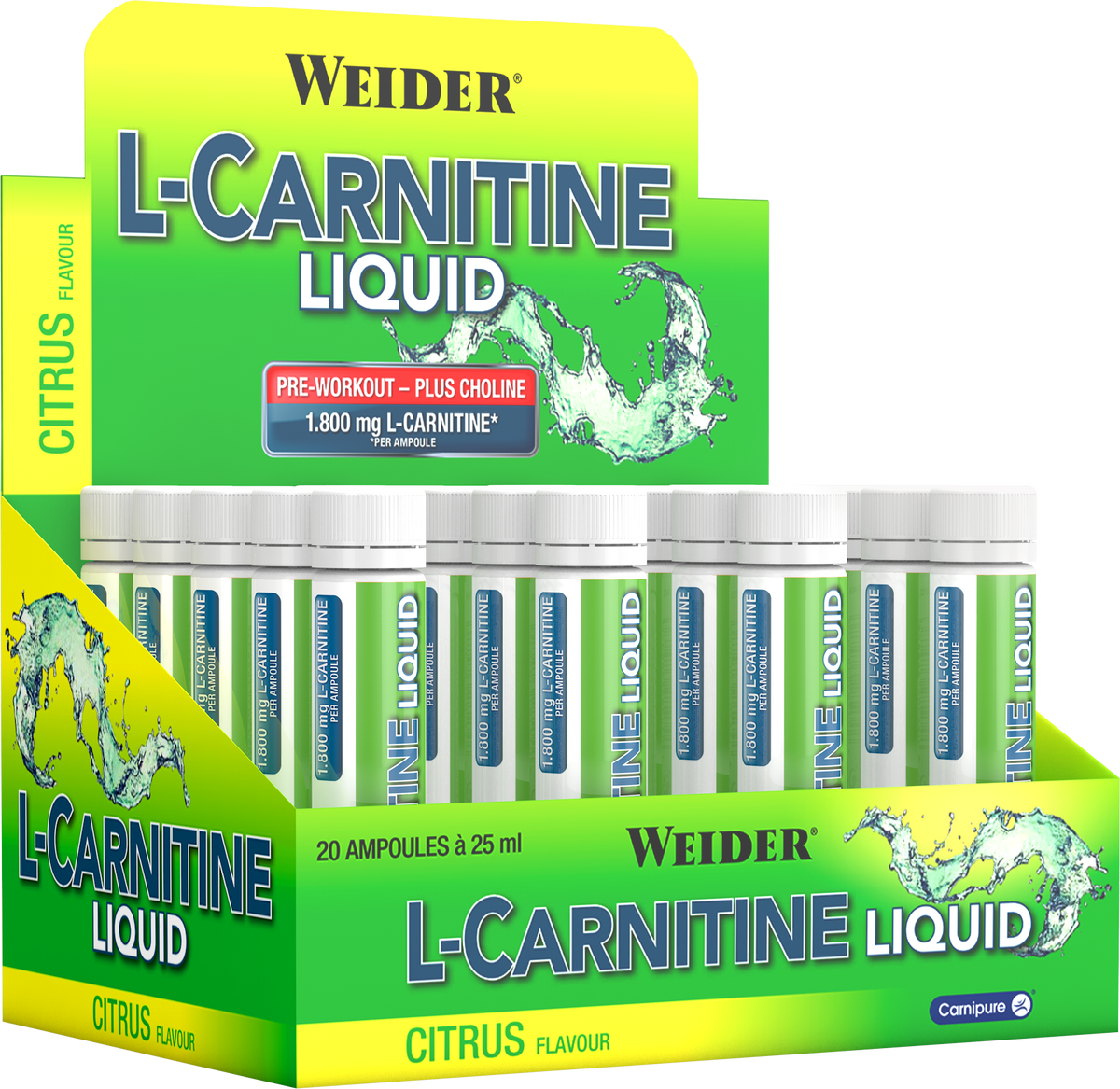 L-Carnitine Liquid 1.800 mg (20x25ml)