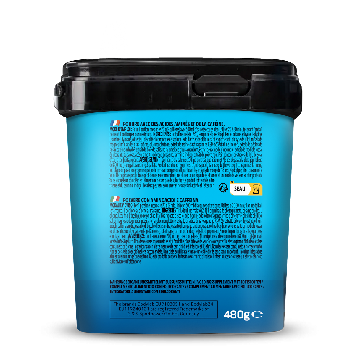 Bodybuilder Pre Workout (480g) Grüner Apfel