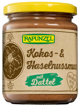 Kokos- & Haselnussmus mit Dattel bio (250g)