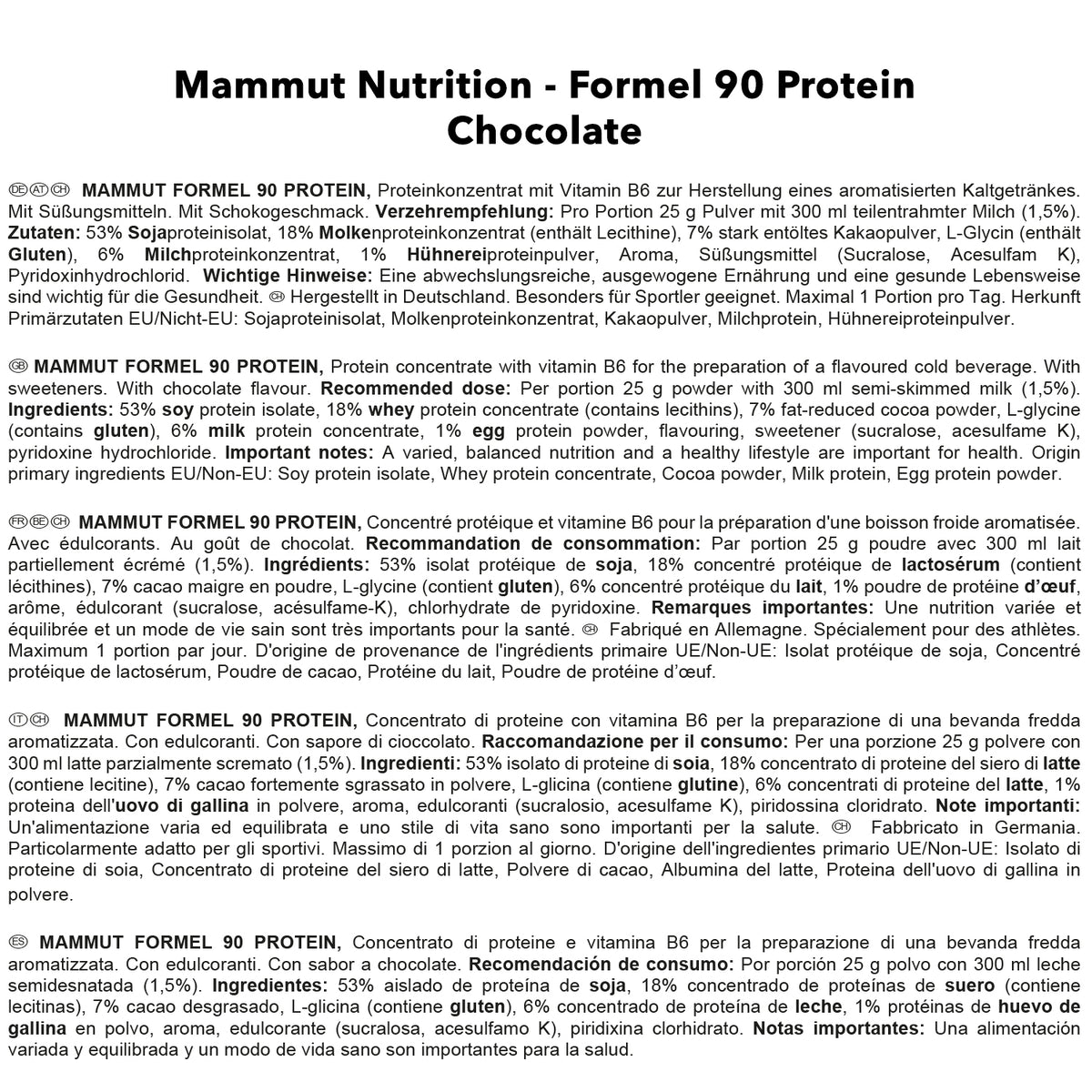 Formel 90 Protein (3000g) Schoko