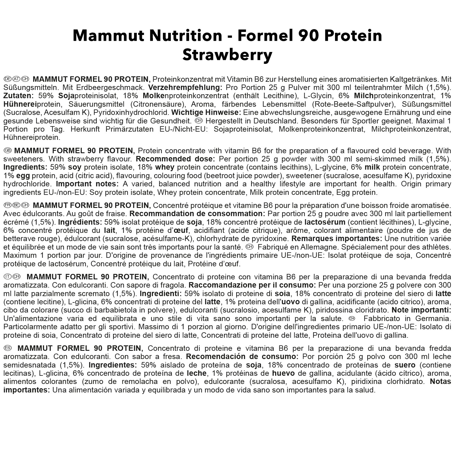 Formel 90 Protein (3000g) Erdbeer
