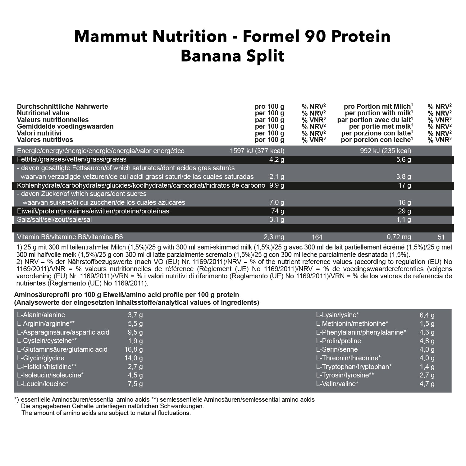 Formel 90 Protein (3000g) Banana Split