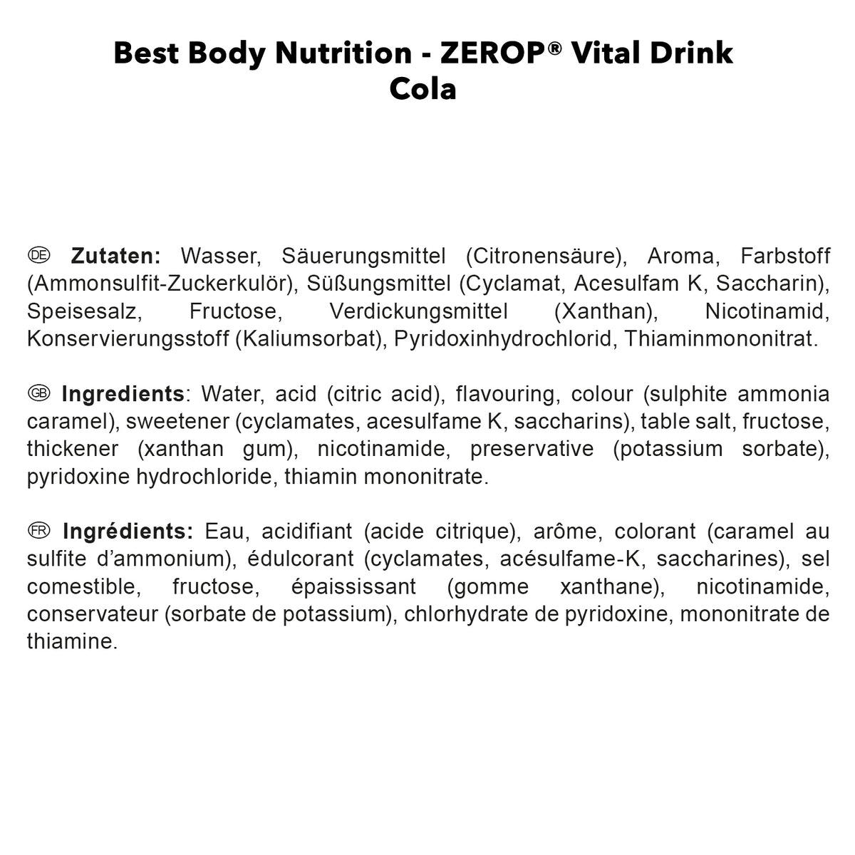 Vital Drink Zerop (1000ml) Cola