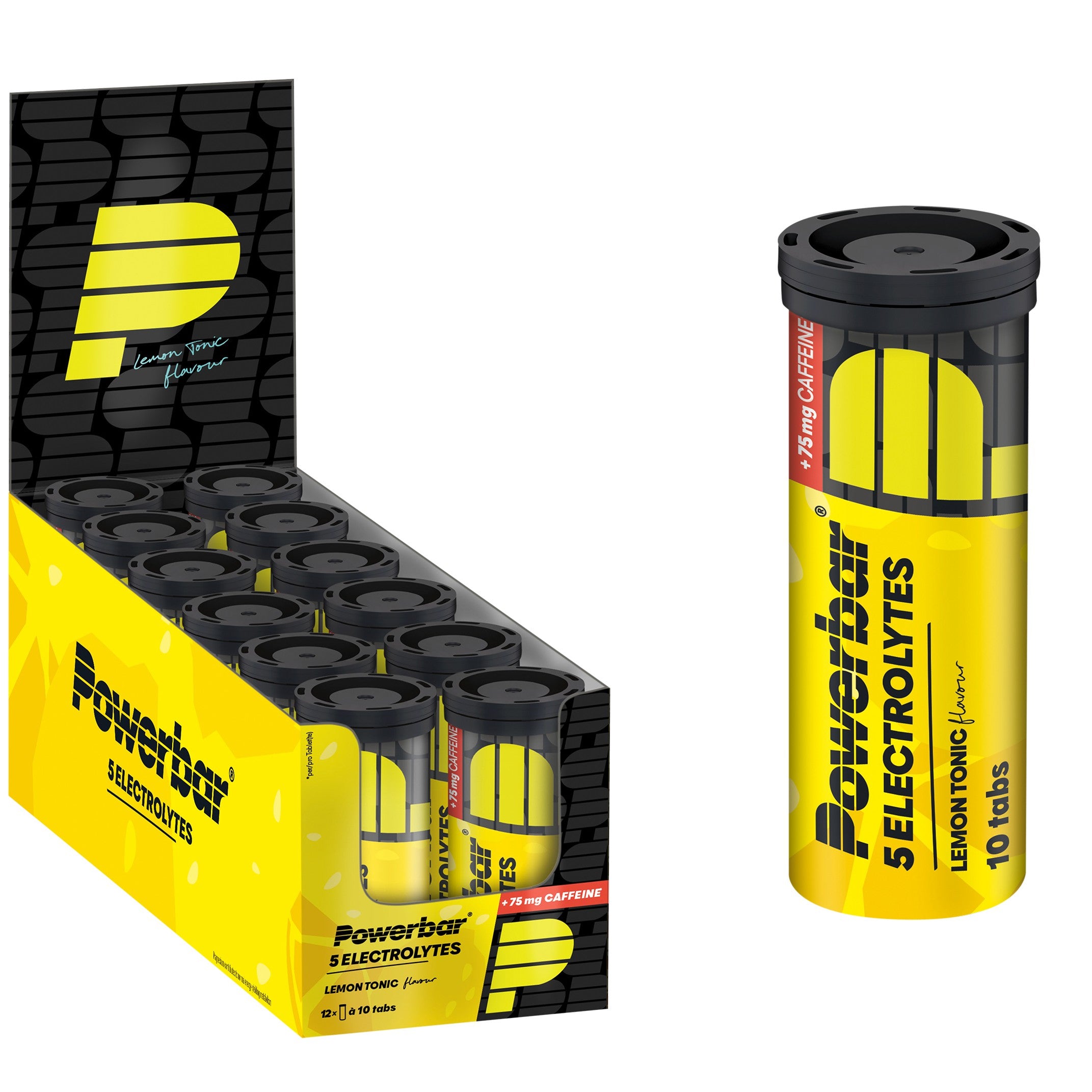 5 Electrolytes Sports Drink (12x10Tabs) Lemon Tonic mit Koffein