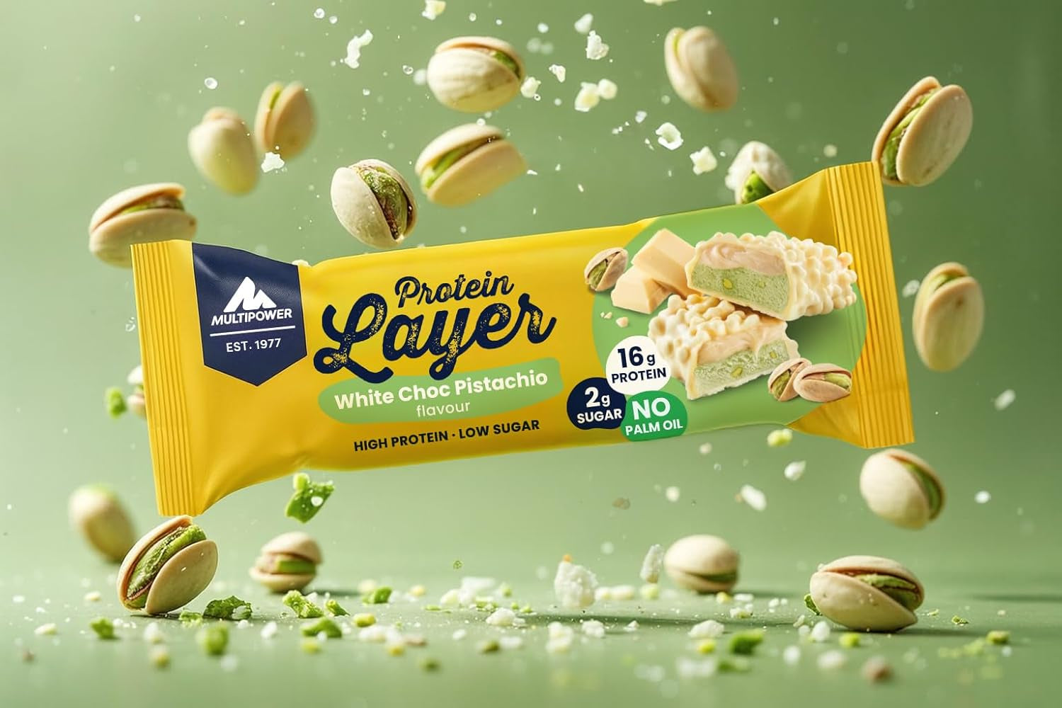Protein Layer (18x50g) White Chocolate Pistachio