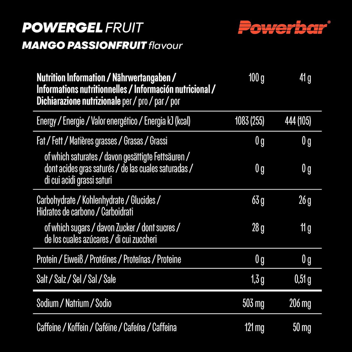 PowerGel Original (24x41g) Mango-Passionfruit mit Koffein
