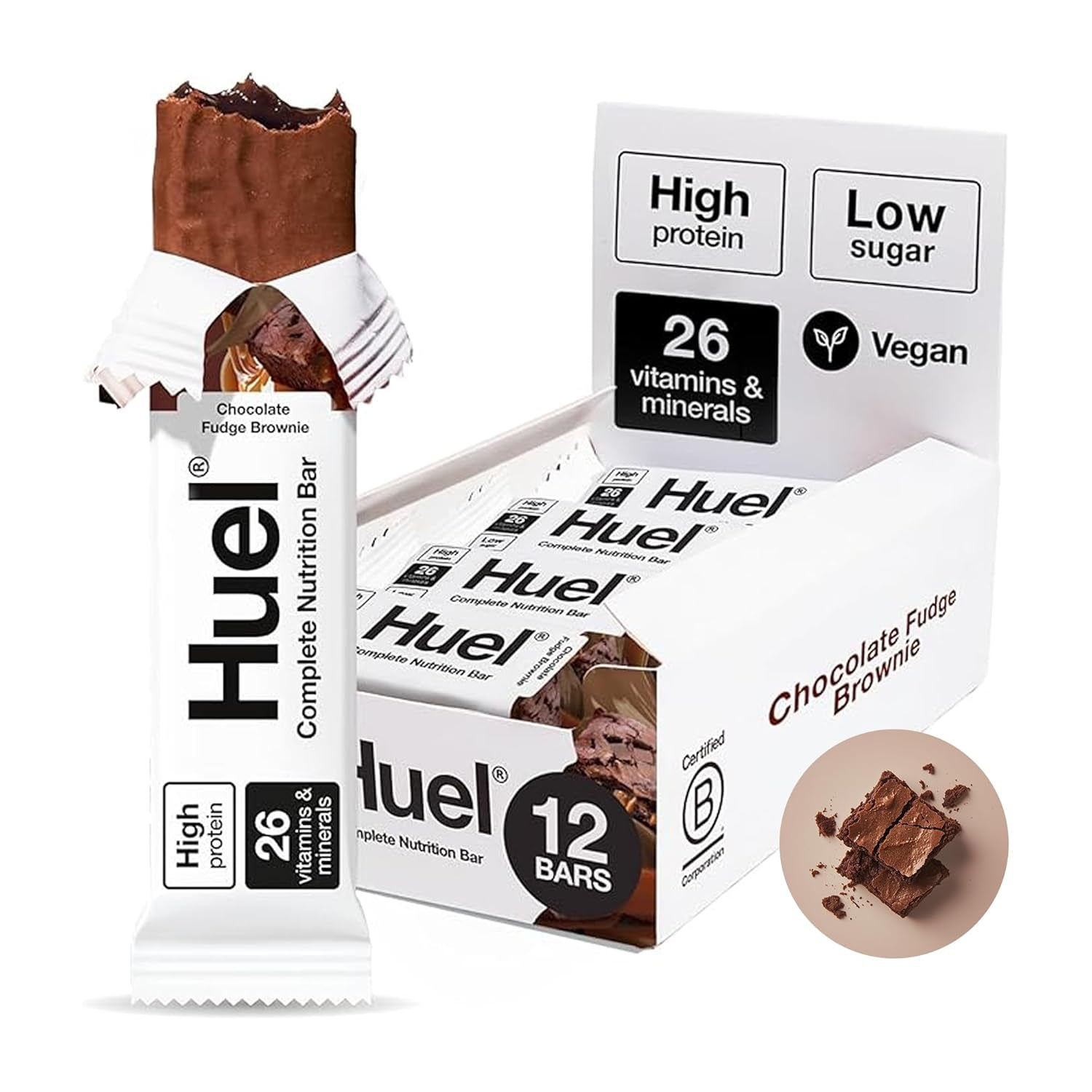 Huel Complete Nutrition Bar (12x55g) Chocolate Fudge Brownie