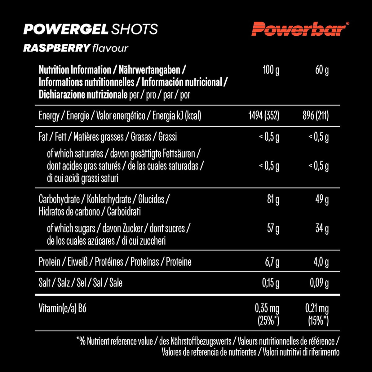 Powergel Shots (60g) Himbeere
