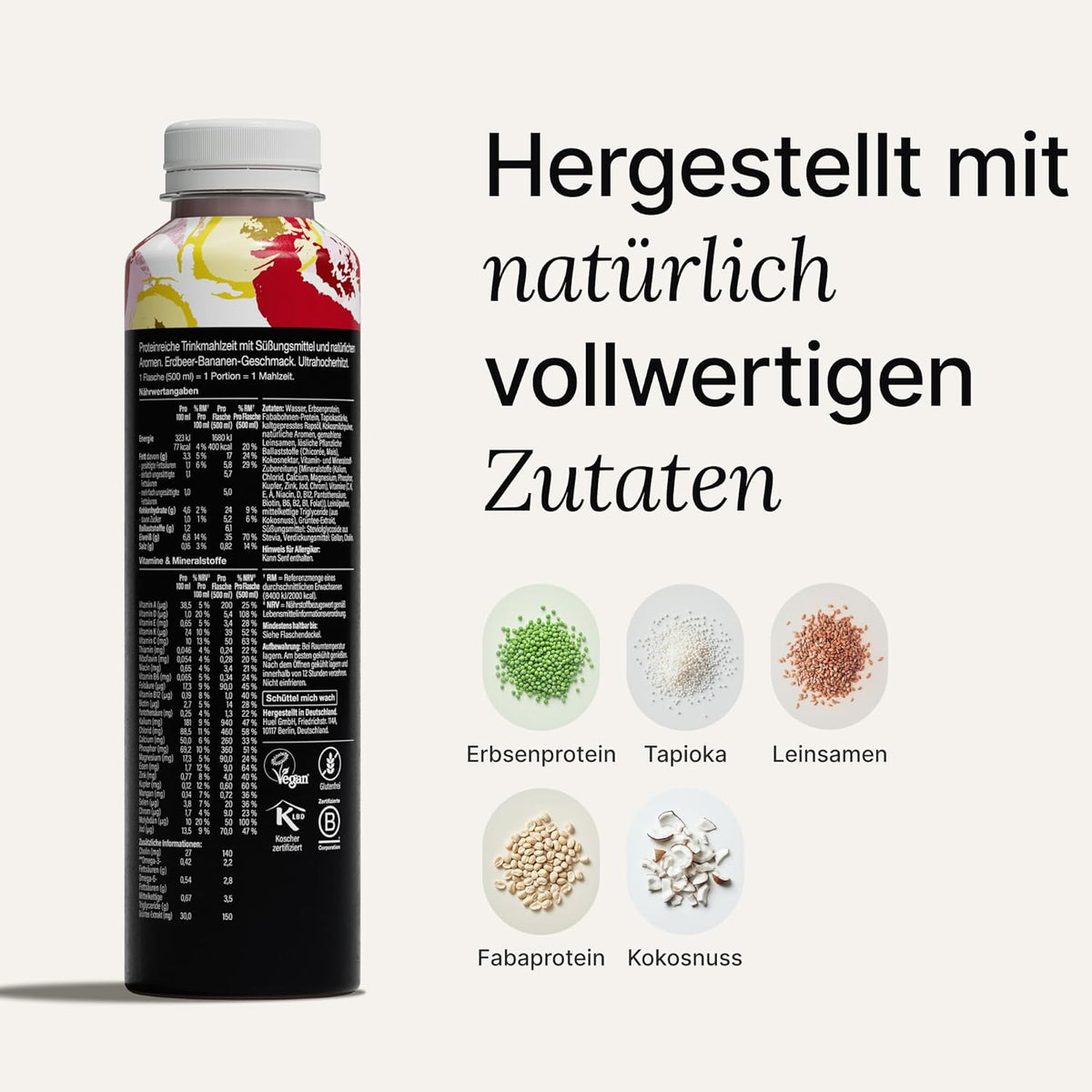 Huel Black Edition Trinkmahlzeit (8x500ml) Strawberry Banana