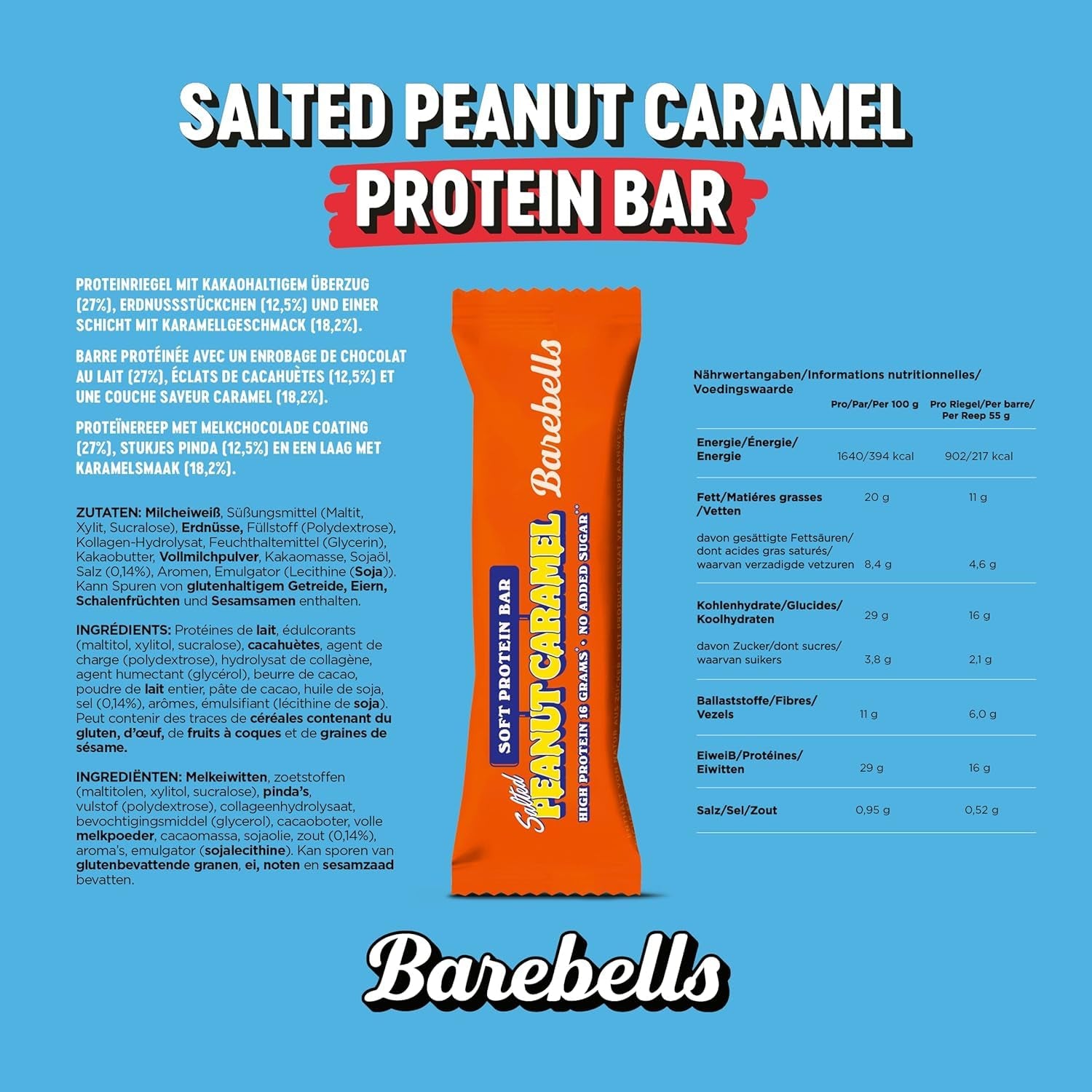 Soft Protein Bar (12x55g) Salted Peanut Caramel