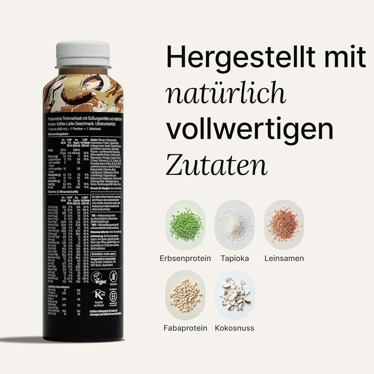 Huel Black Edition Trinkmahlzeit (8x500ml) Caffè Latte