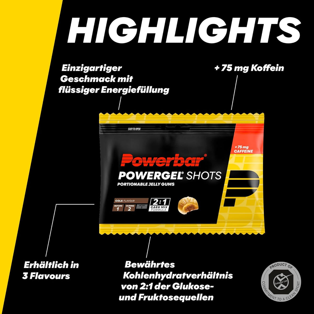 Powergel Shots (60g) Cola mit Koffein
