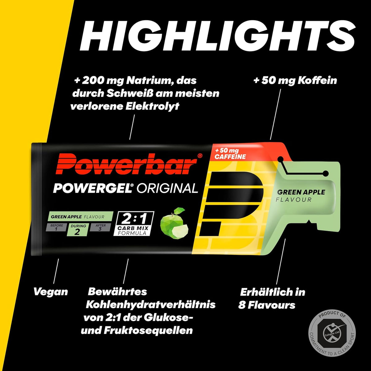 PowerGel Original (41g) Green Apple mit Koffein