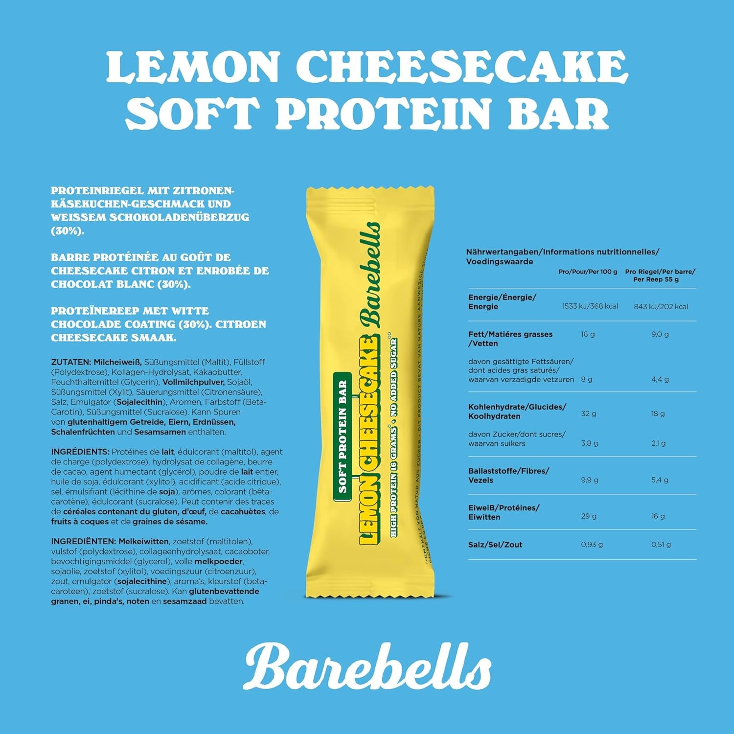 Soft Protein Bar (55g) Lemon Cheescake