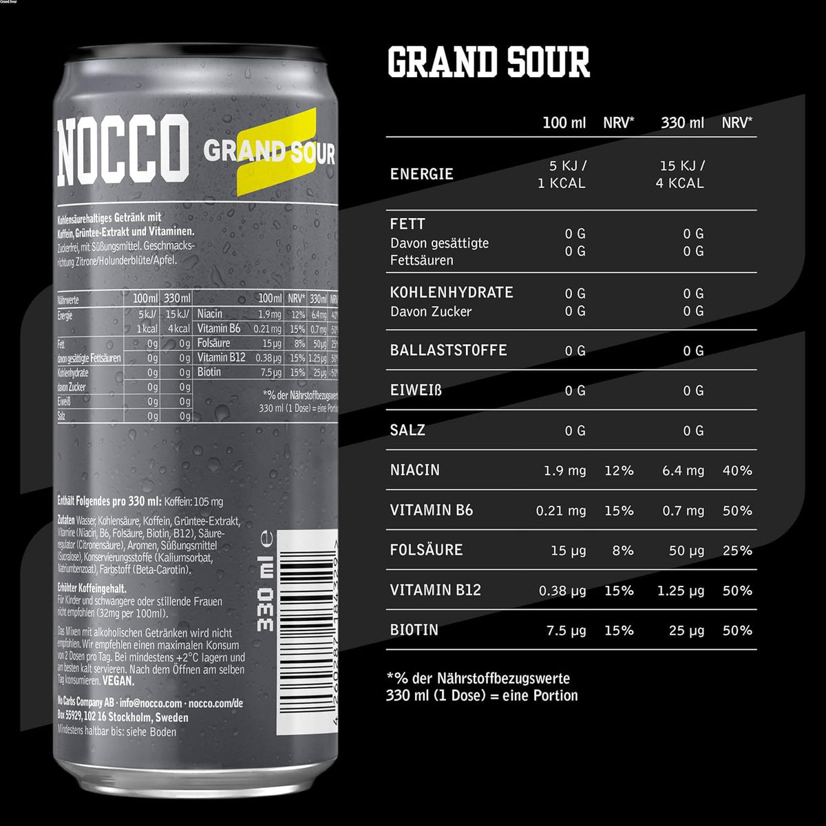 Nocco BCAA (330ml) Grand Sour