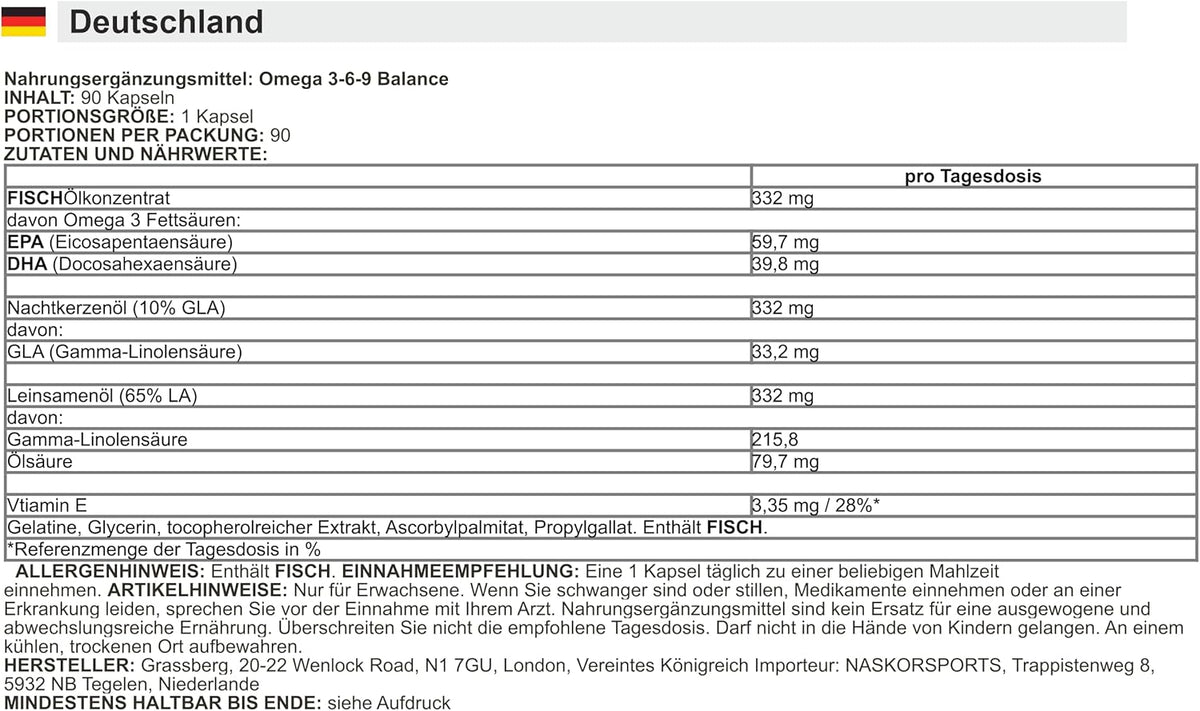 Omega 3-6-9 Balance (90 Kapseln)