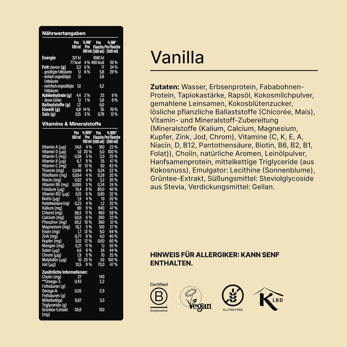 Huel Black Edition Trinkmahlzeit (8x500ml) Vanilla