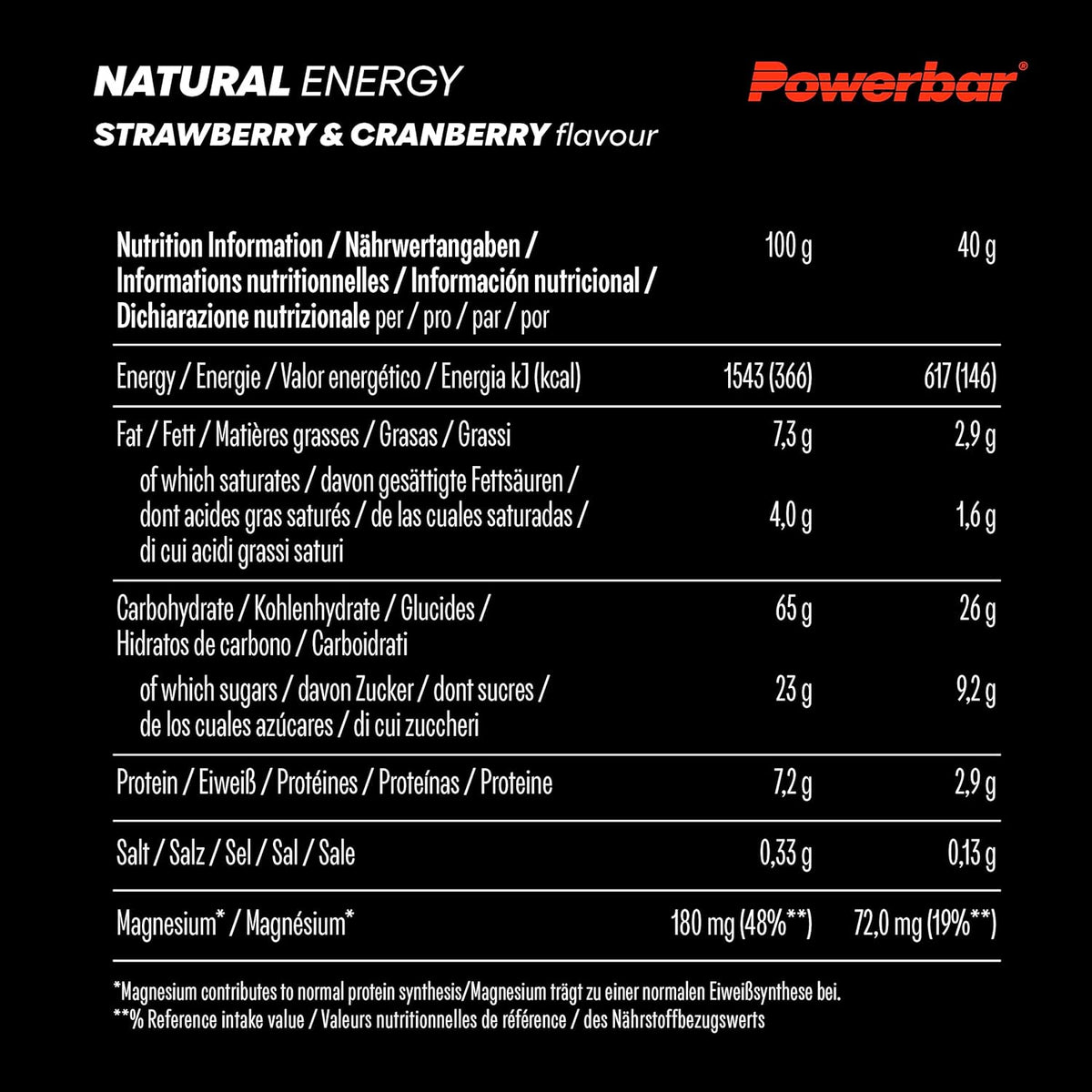 Natural Energy Cereal Bar (18x40g) Strawberry-Cranberry