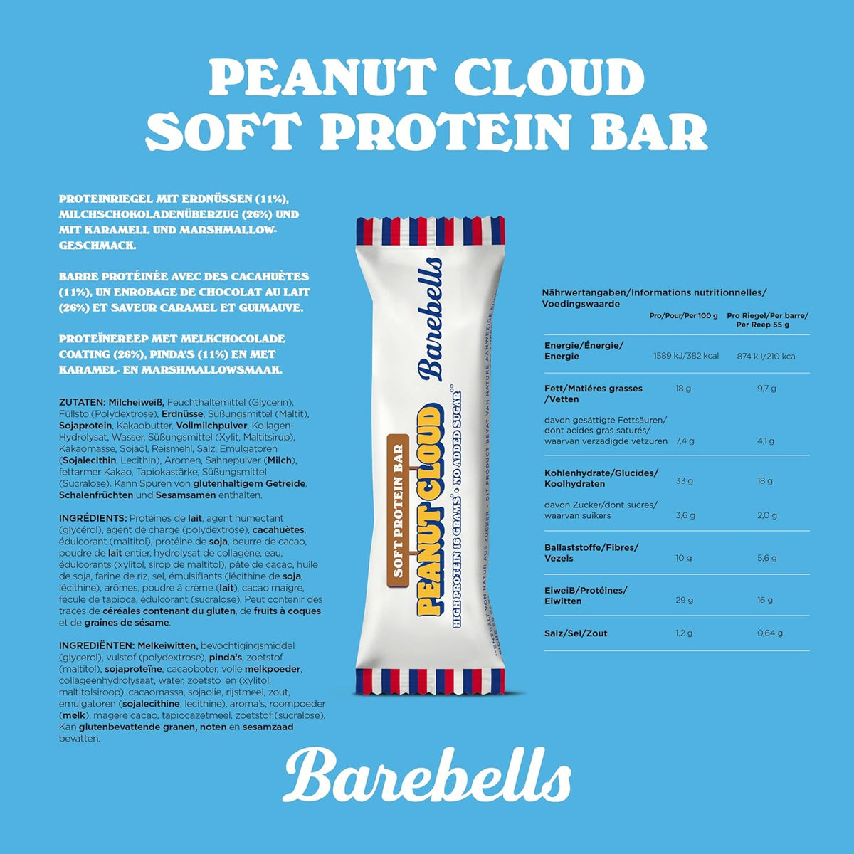 Soft Protein Bar (12x55g) Peanut Cloud