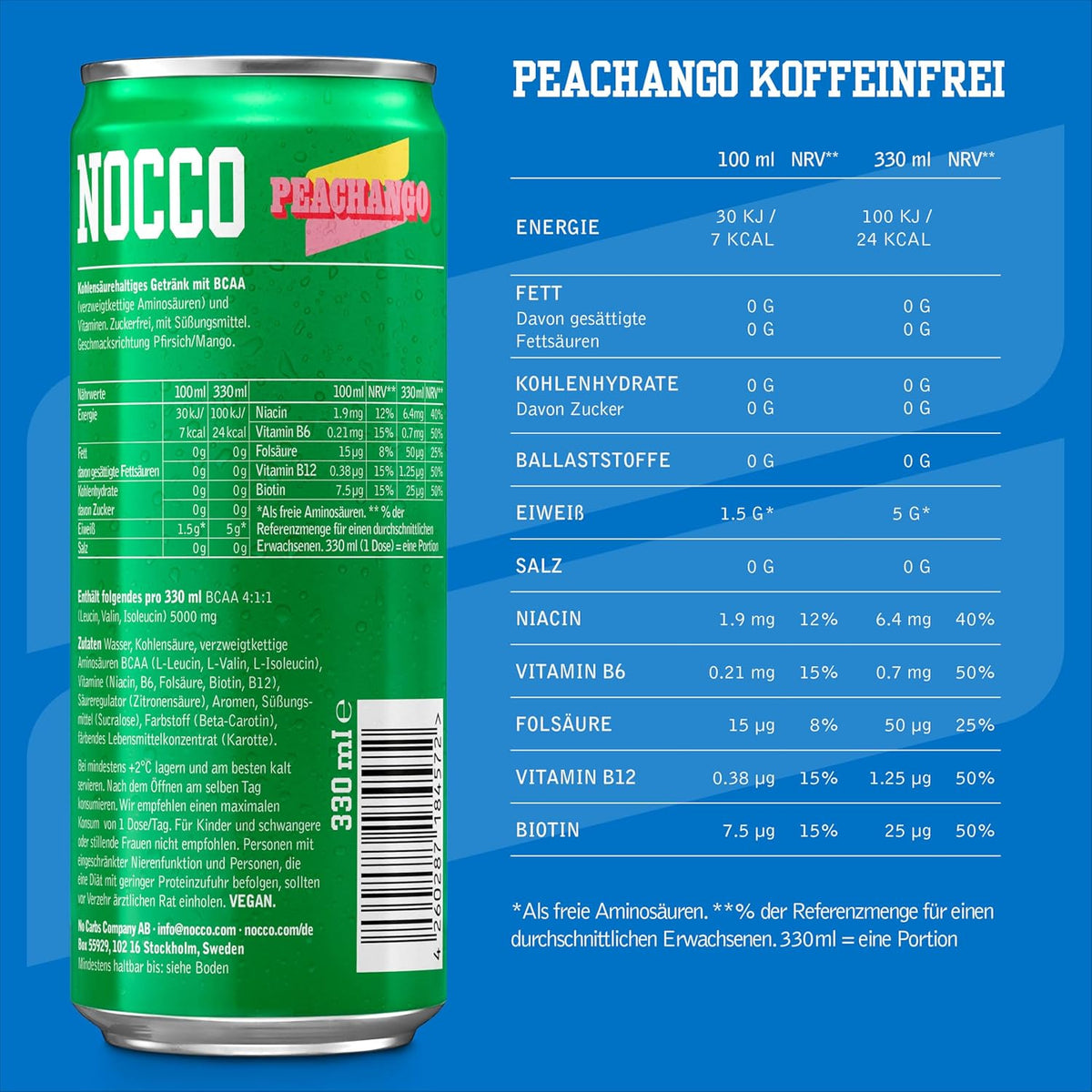 Nocco BCAA (330ml) Peachango