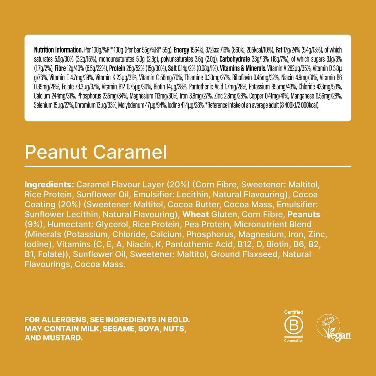 Huel Complete Nutrition Bar (12x55g) Peanut Caramel