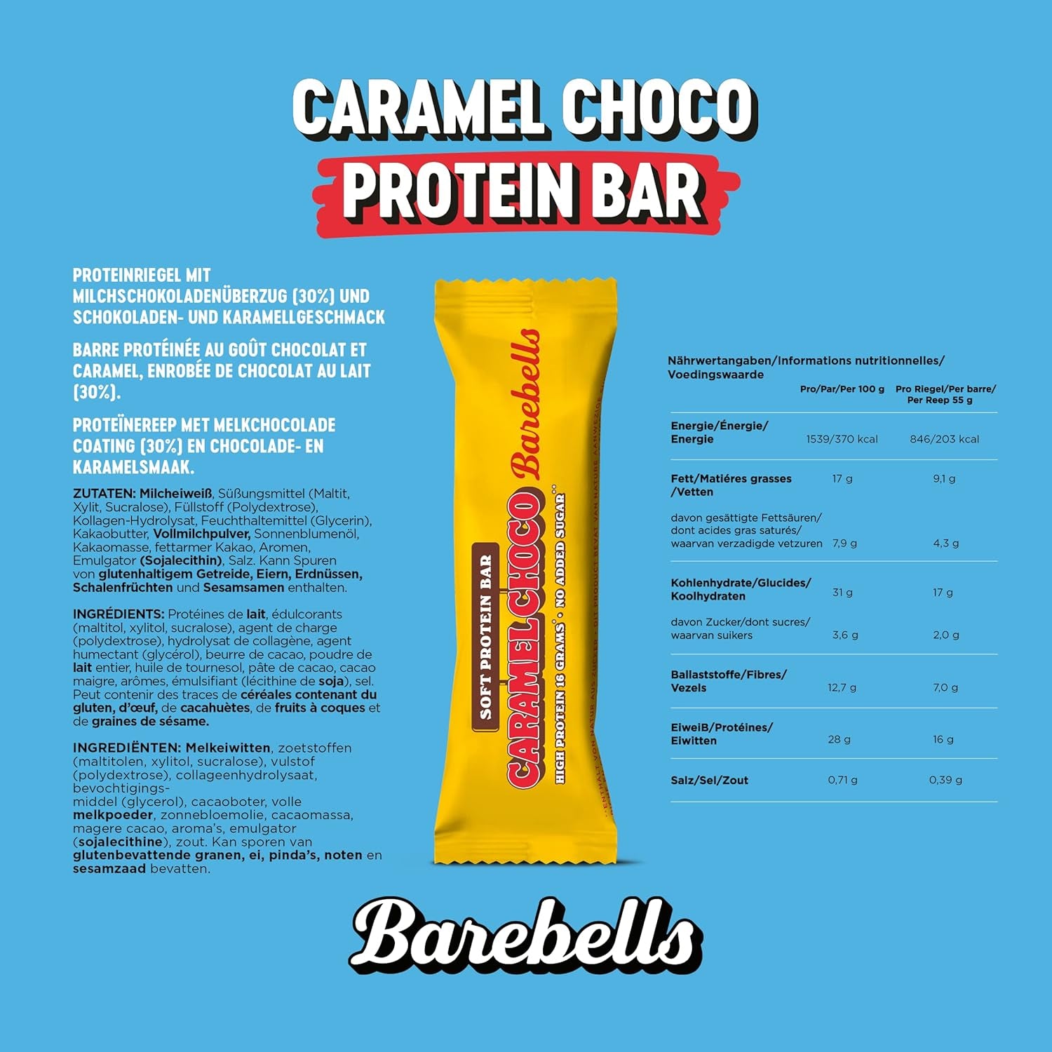 Soft Protein Bar (12x55g) Caramel Choco