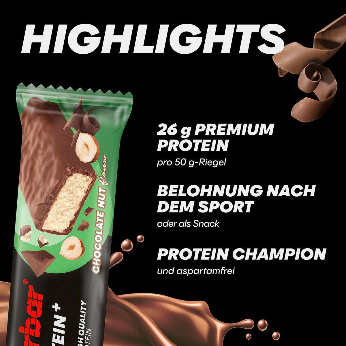 52% Protein+ Bar (20x50g) Chocolate Nut