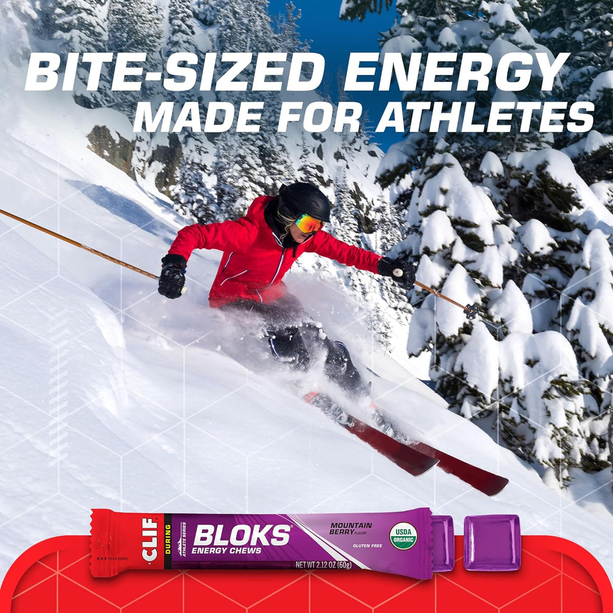 Clif Bloks Energy Chews (18x60g) Mountain Berry