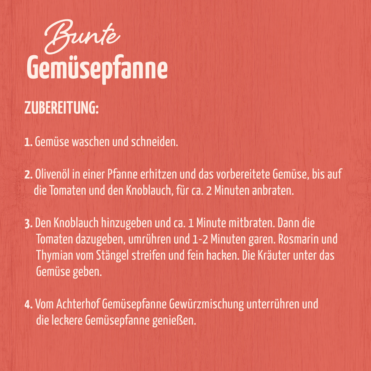 Gemüsepfanne Gewürzmischung (250g)