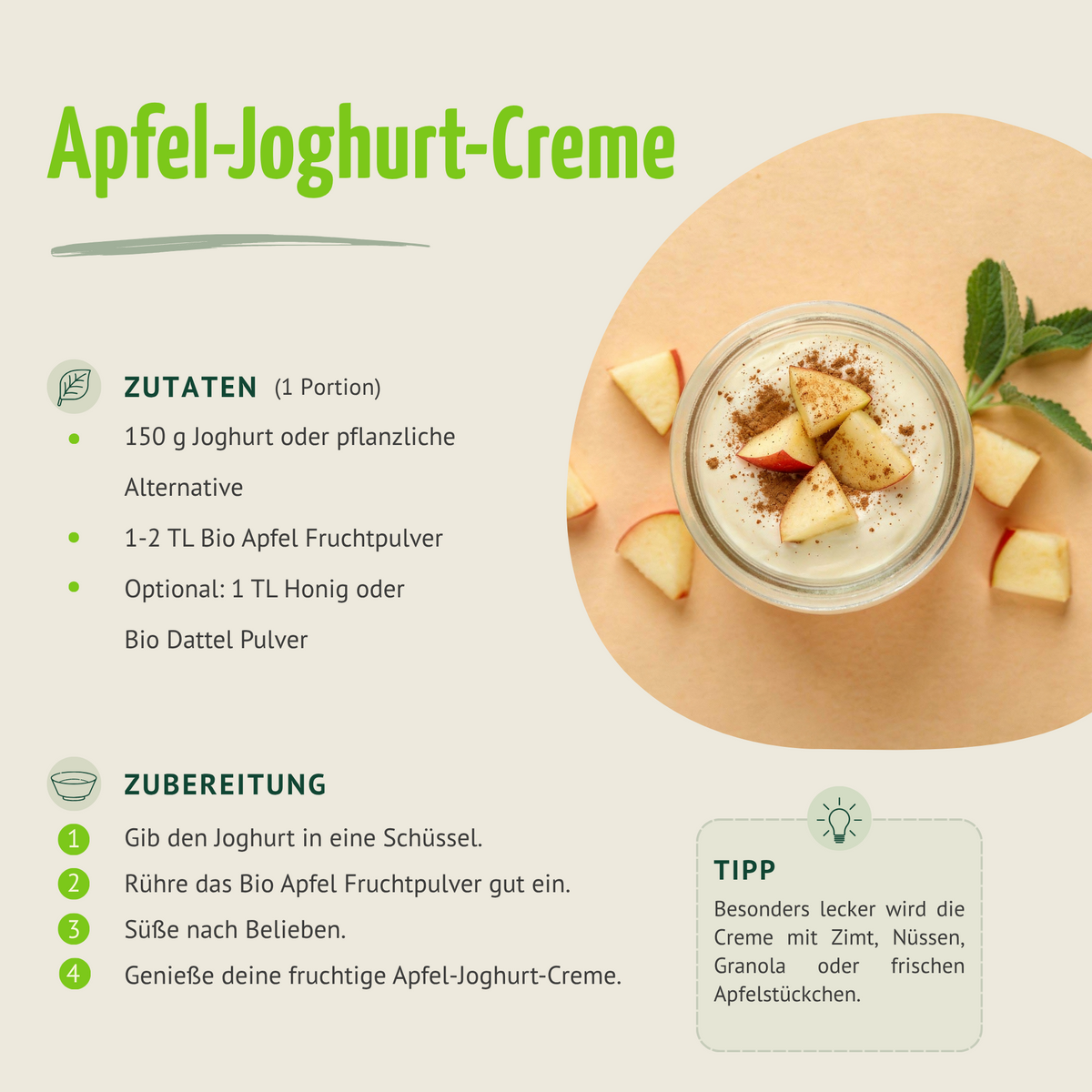 Bio Apfel Fruchtpulver (100g)