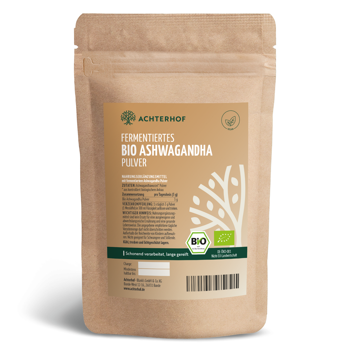 Bio Ashwagandha fermentiert (500g)