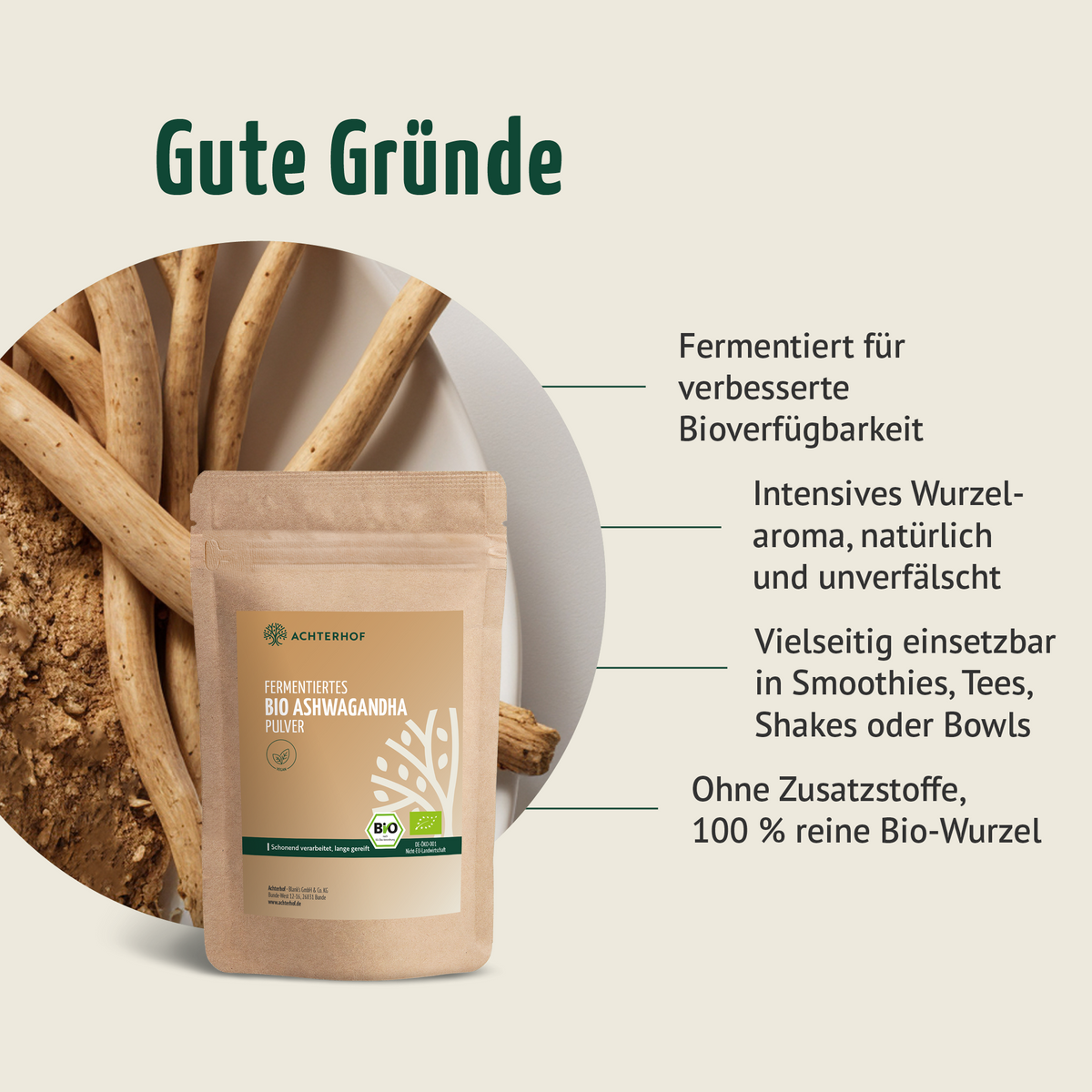 Bio Ashwagandha fermentiert (250g)