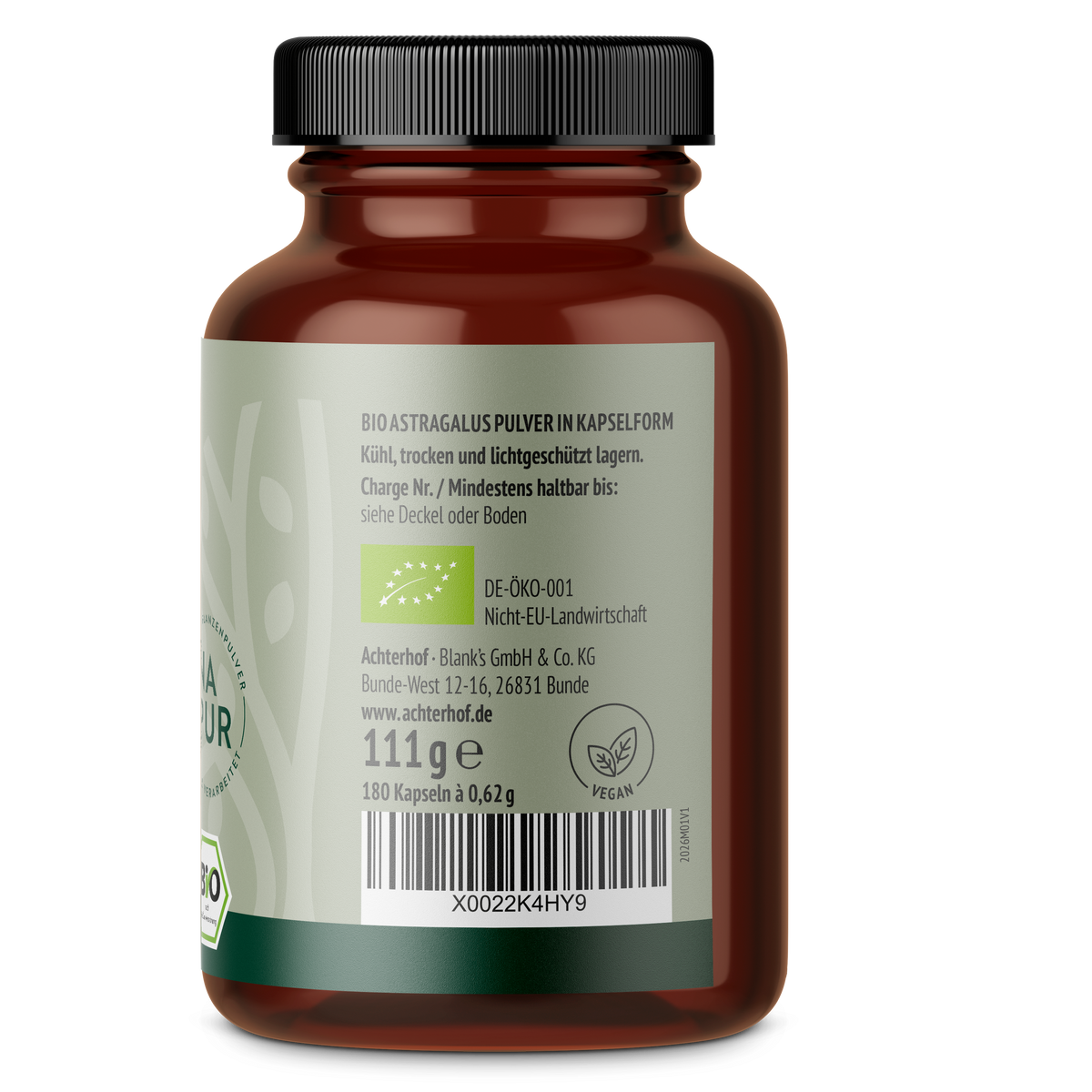 Bio Astragalus Kapseln (180 Kapseln)