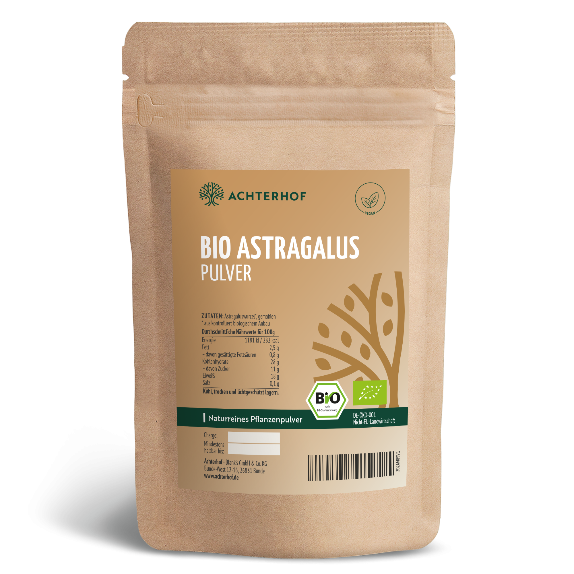 Astragaluswurzel Pulver Bio (500g)