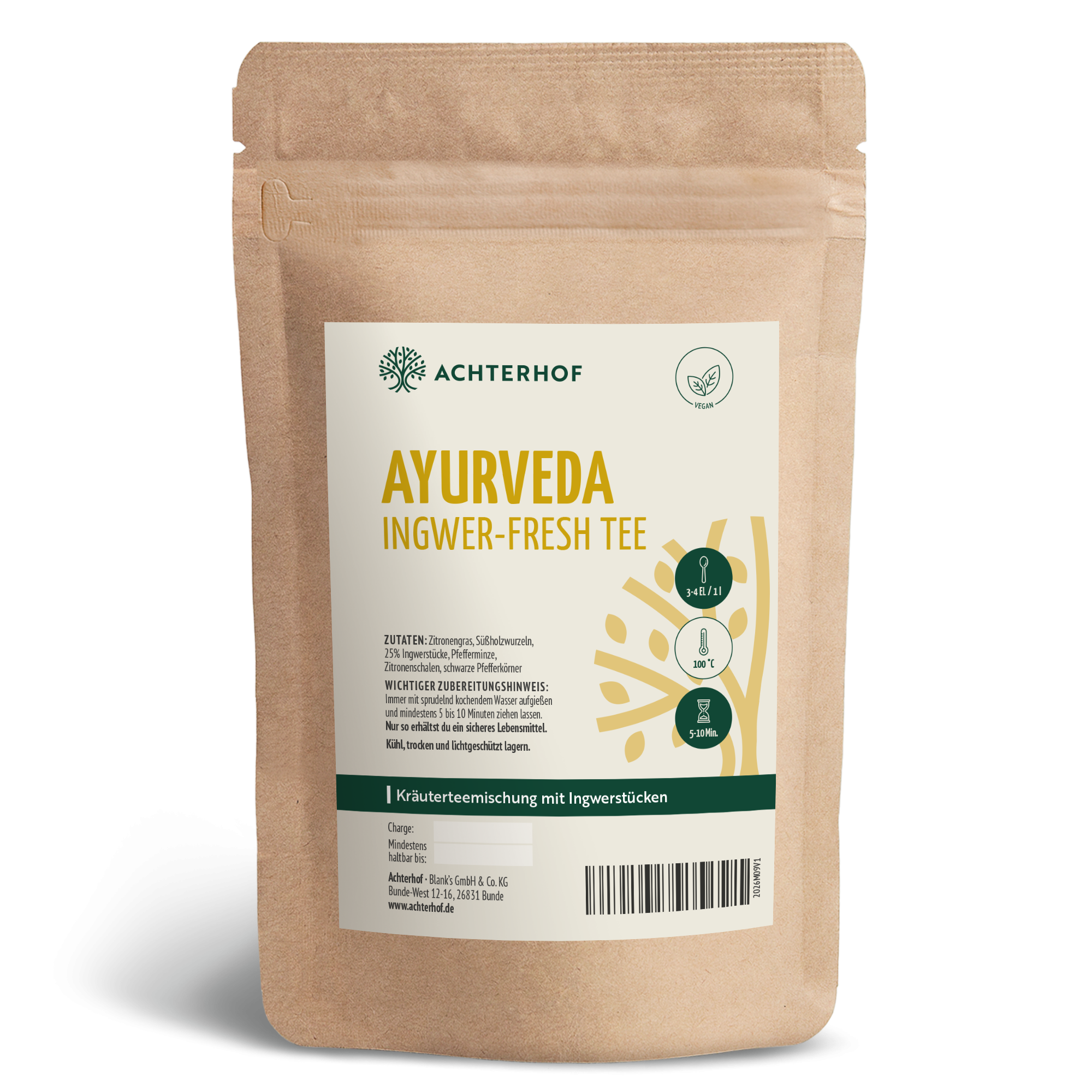 Ayurveda Tee Ingwer-Fresh (250g)