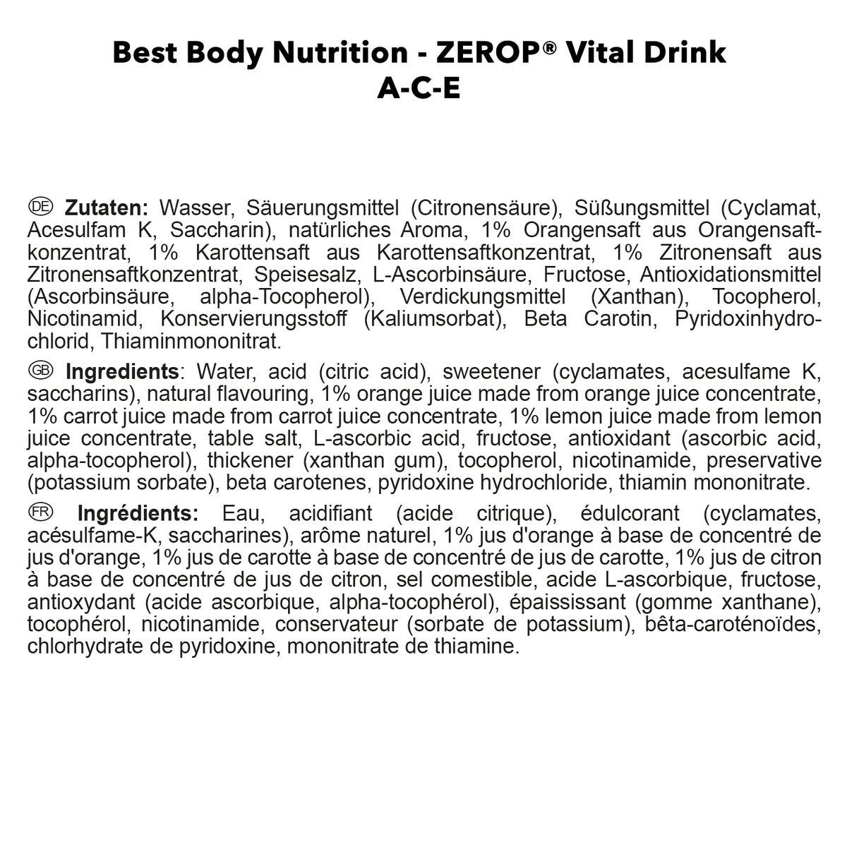 Vital Drink Zerop (1000ml) ACE