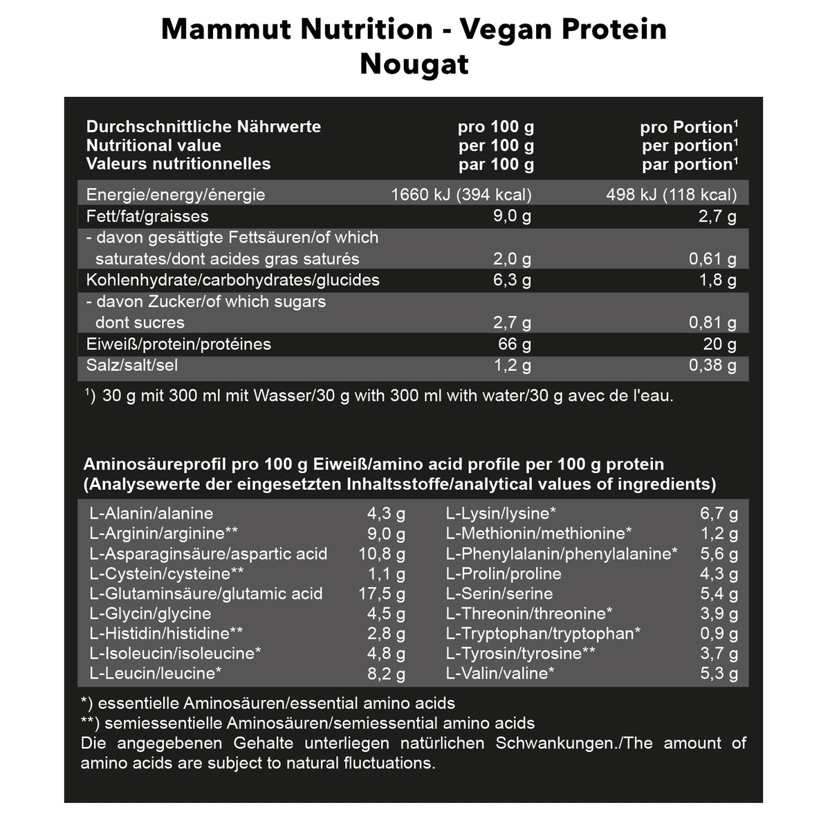 Vegan Protein (460g) Nougat
