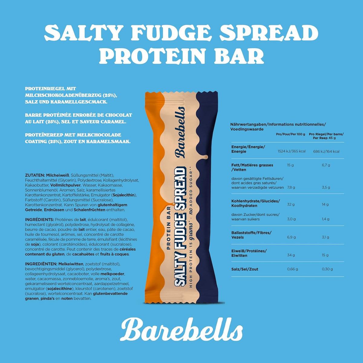 Protein Bar Spread (12x45g) Salty Fudge Spread
