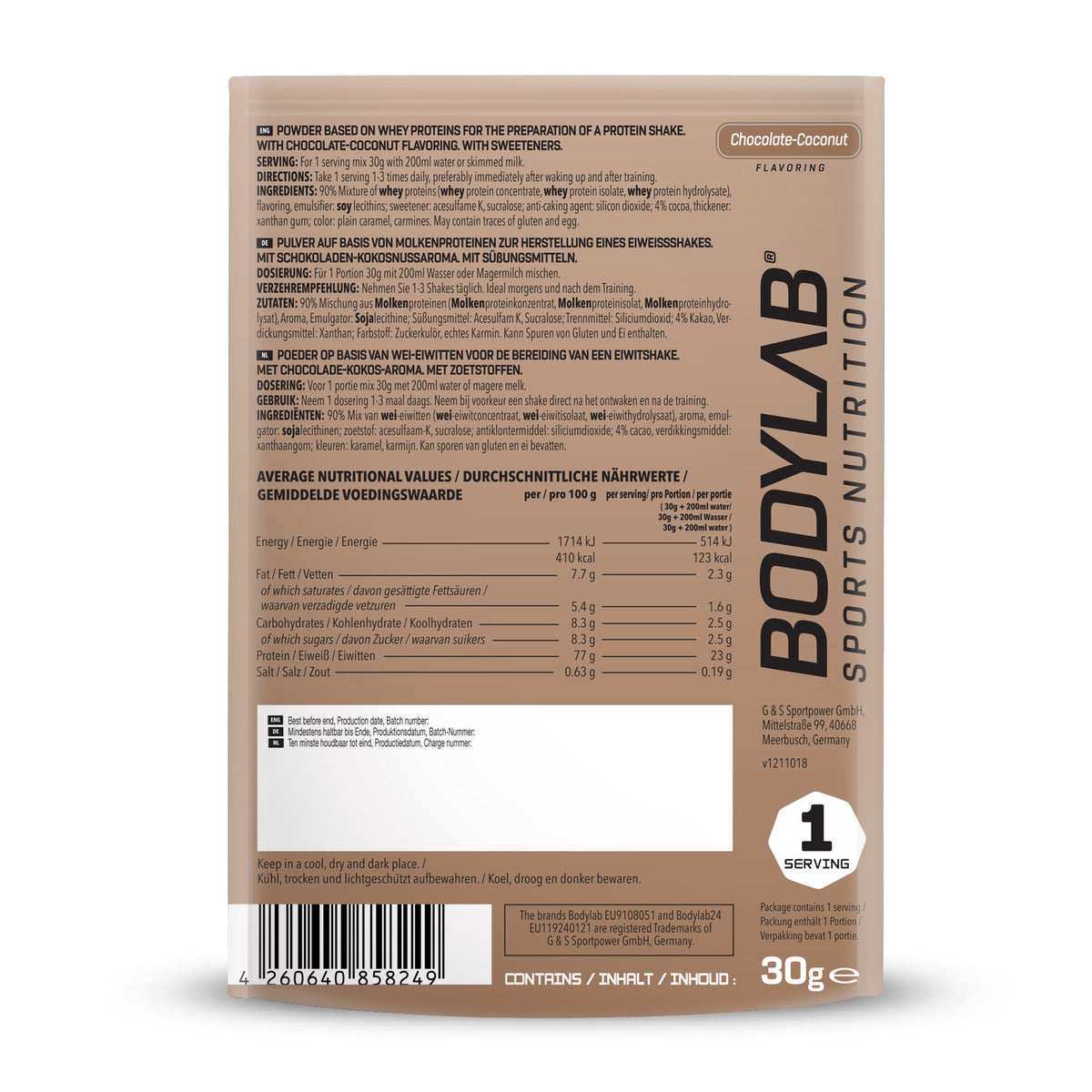 Whey Protein Probe (30g) Chocolate Coconut