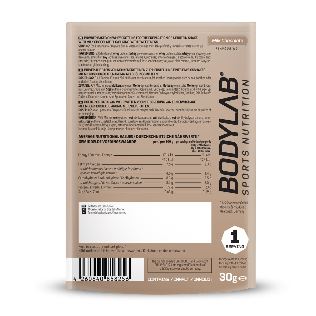Whey Protein Probierboxen (8 Proben je 30g) Probierbox 2 (8x30g)