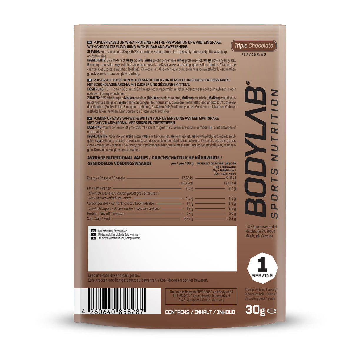 Whey Protein Probierboxen (8 Proben je 30g) Probierbox 2 (8x30g)