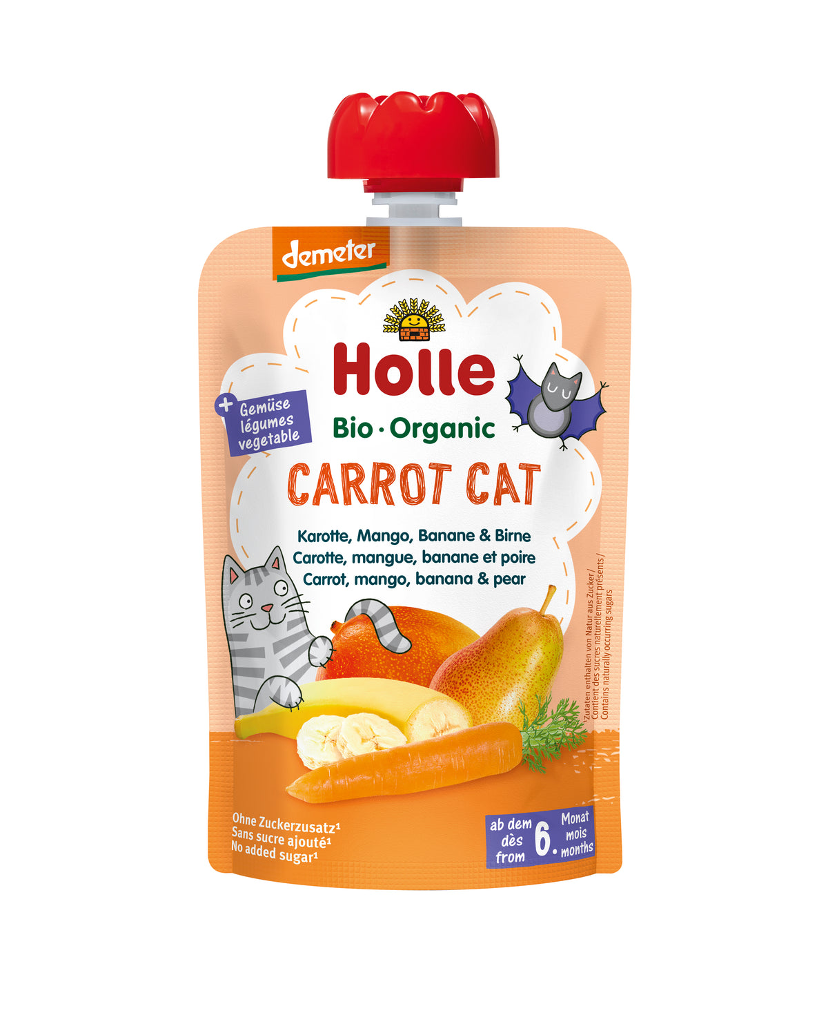 Demeter Pouchy ab dem 6. Monat (90g) Karotte, Mango, Banane & Birne