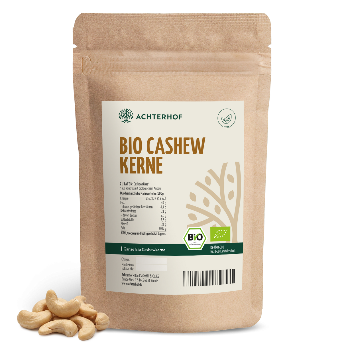Bio Cashewkerne ganz (250g)