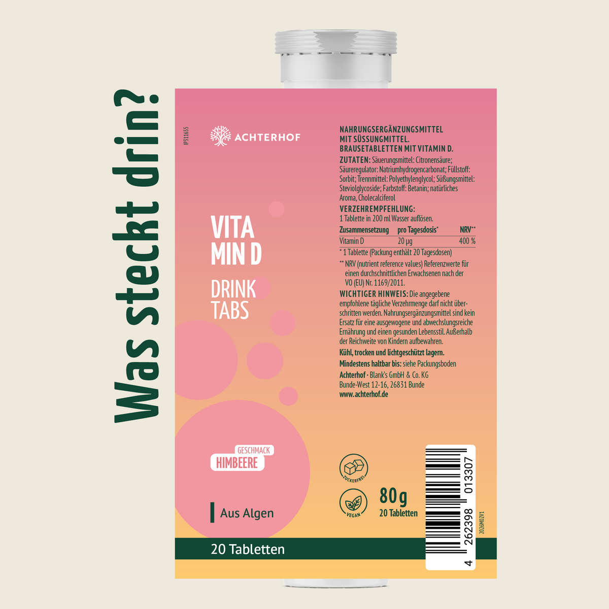 Vitamin D Drink Tabs (20 Brausetabletten)