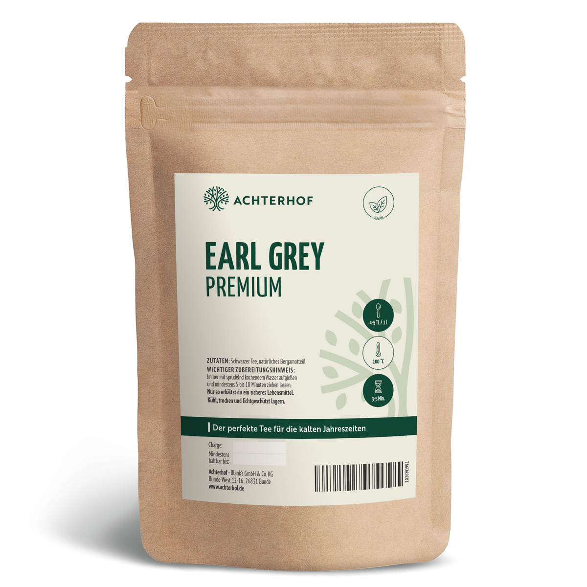 Schwarzer Tee Earl Grey Premium (250g)
