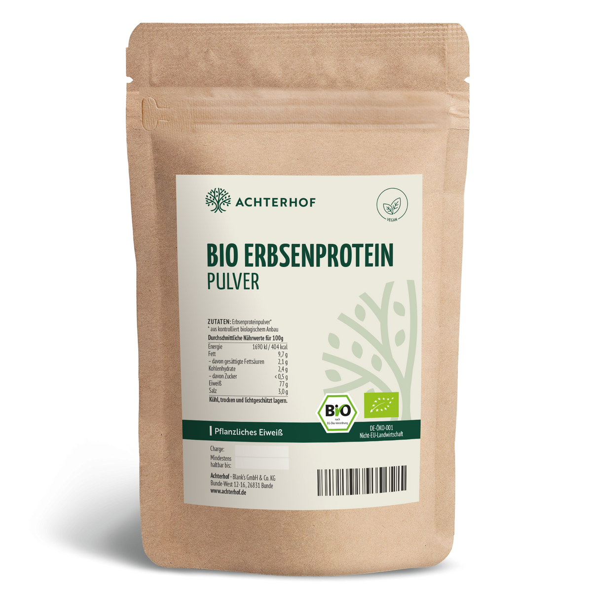 Bio Erbsenprotein Pulver (1000g)