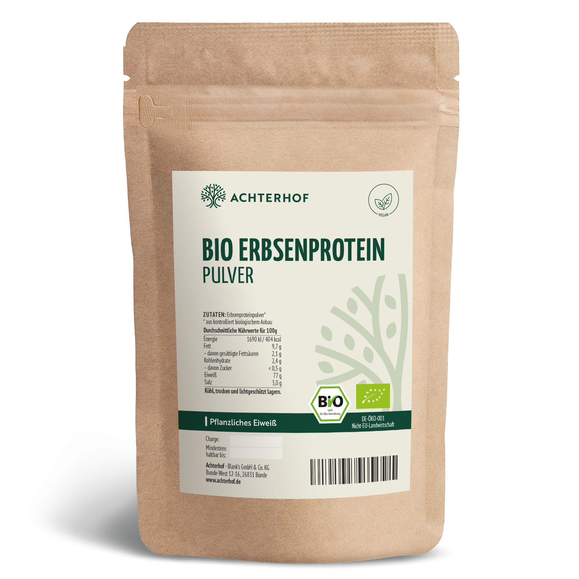 Bio Erbsenprotein Pulver (500g)