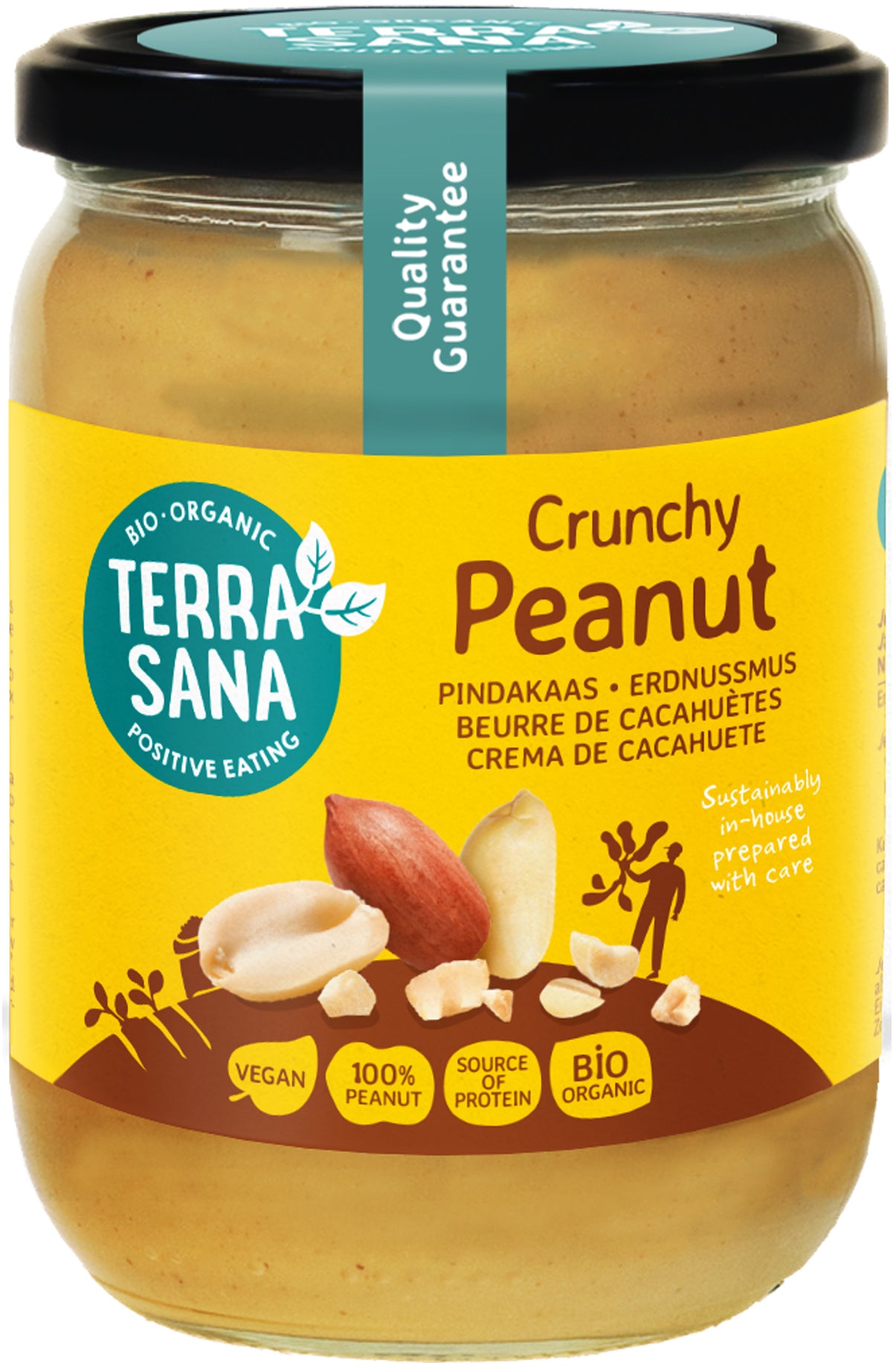 Erdnussmus crunchy bio (500g)