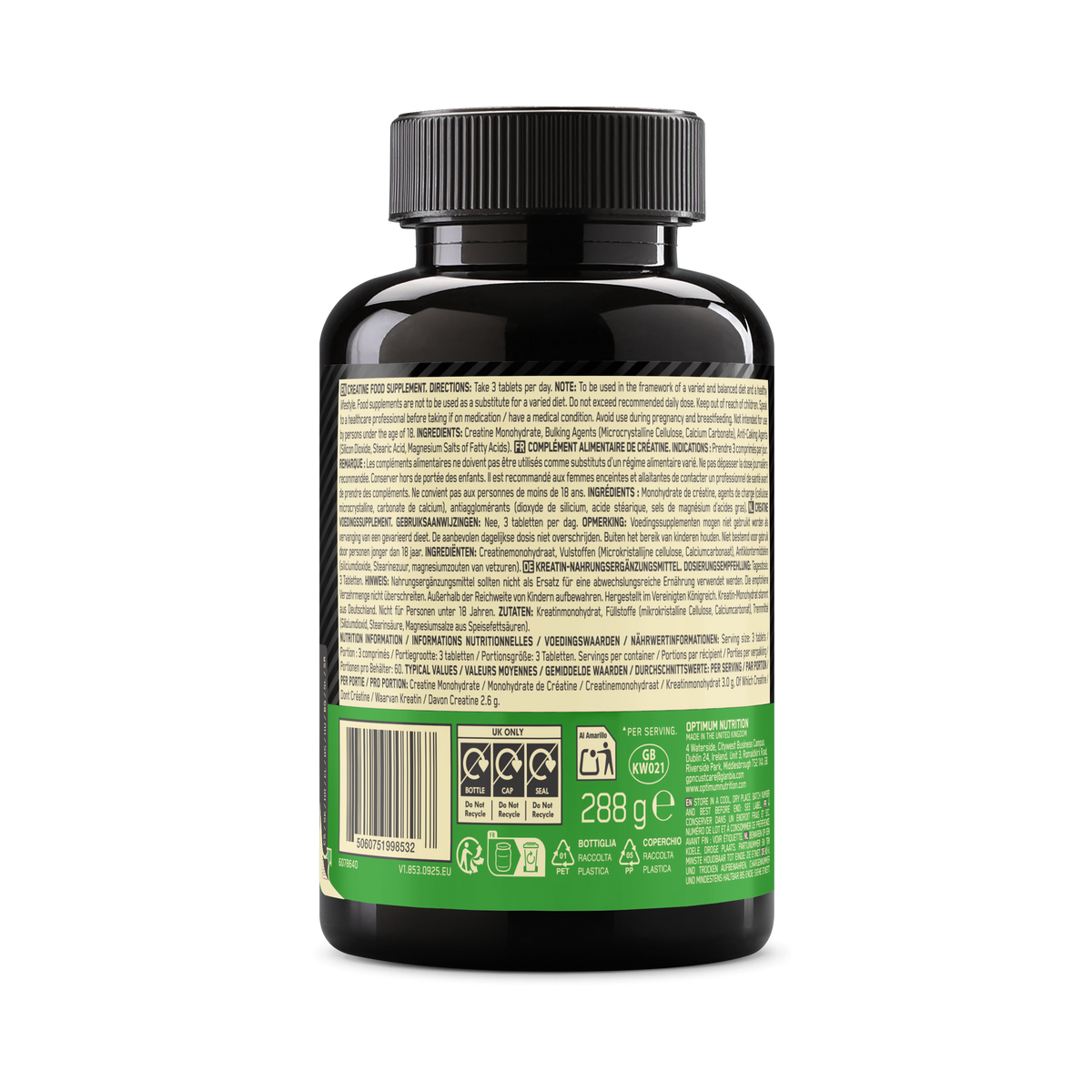 Creatine Monohydrate (180 Tabletten)