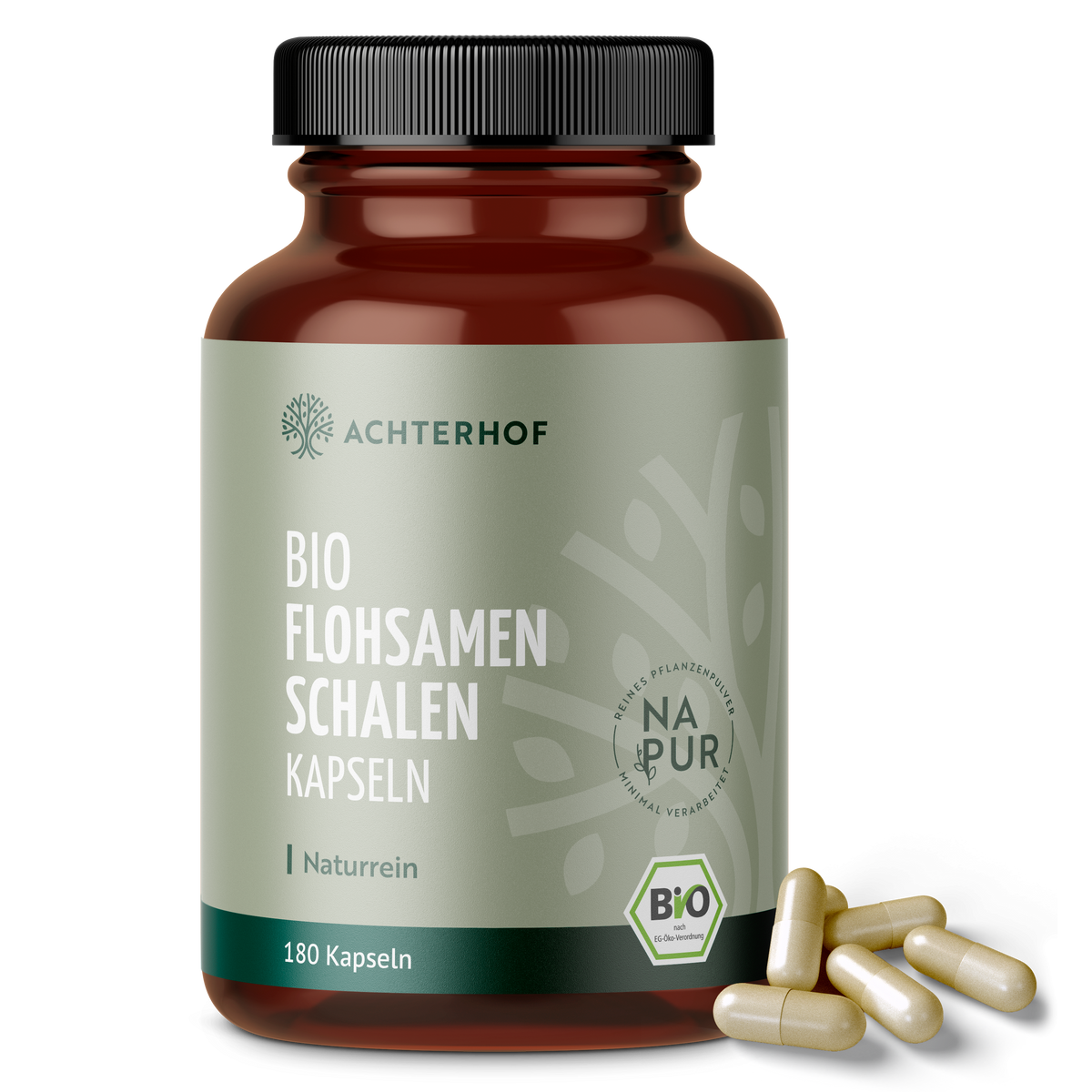 Flohsamenschalen Kapseln Bio (180 Kapseln)